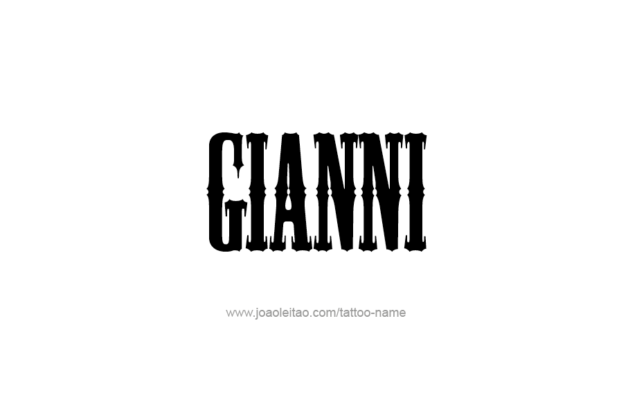 Tattoo Design  Name Gianni   