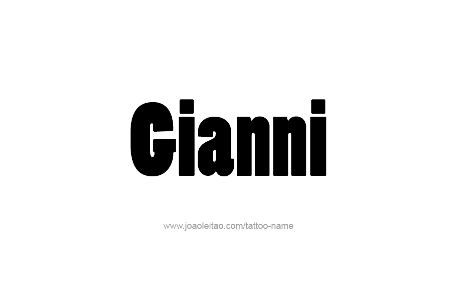 Tattoo Design  Name Gianni   