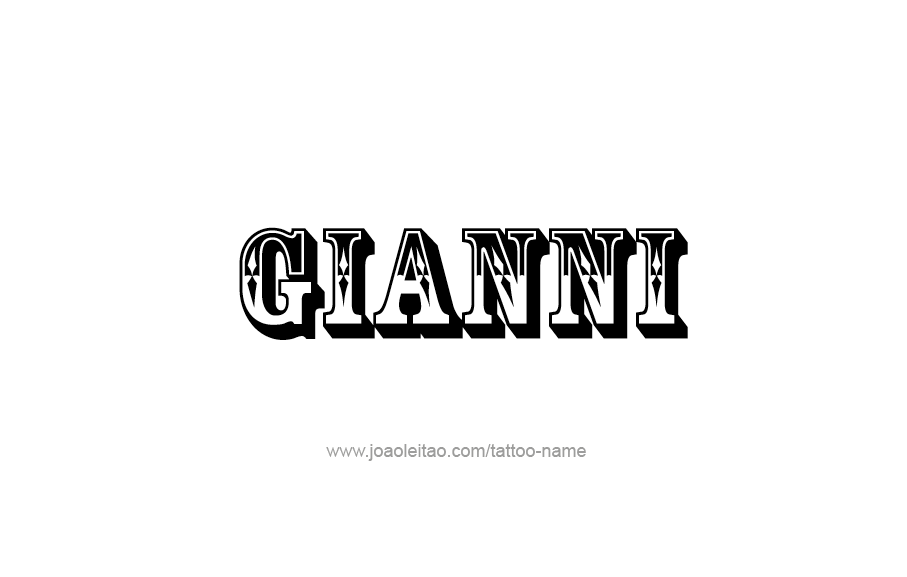 Tattoo Design  Name Gianni   