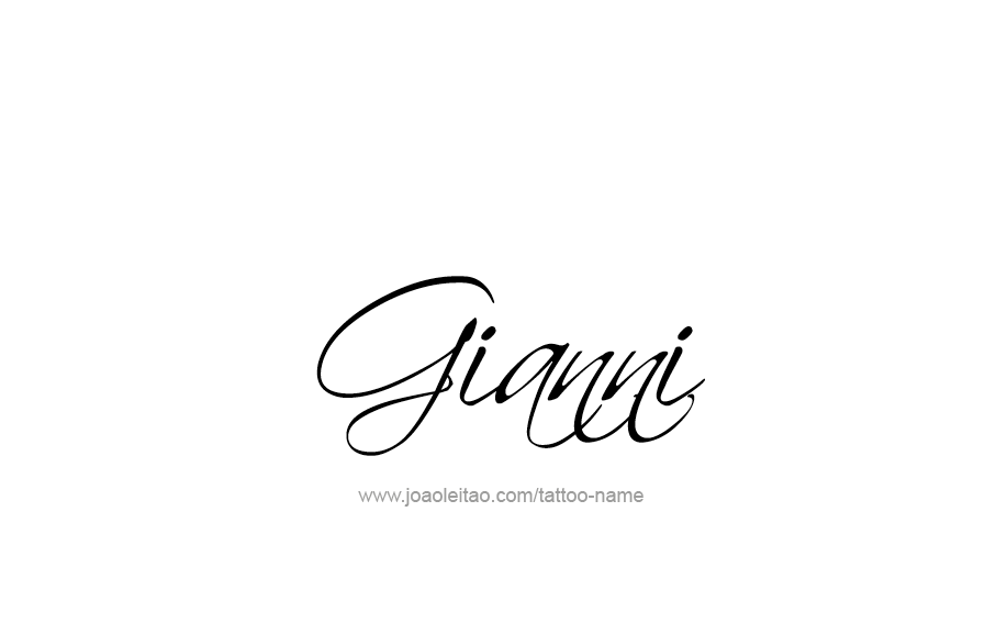 Tattoo Design  Name Gianni   