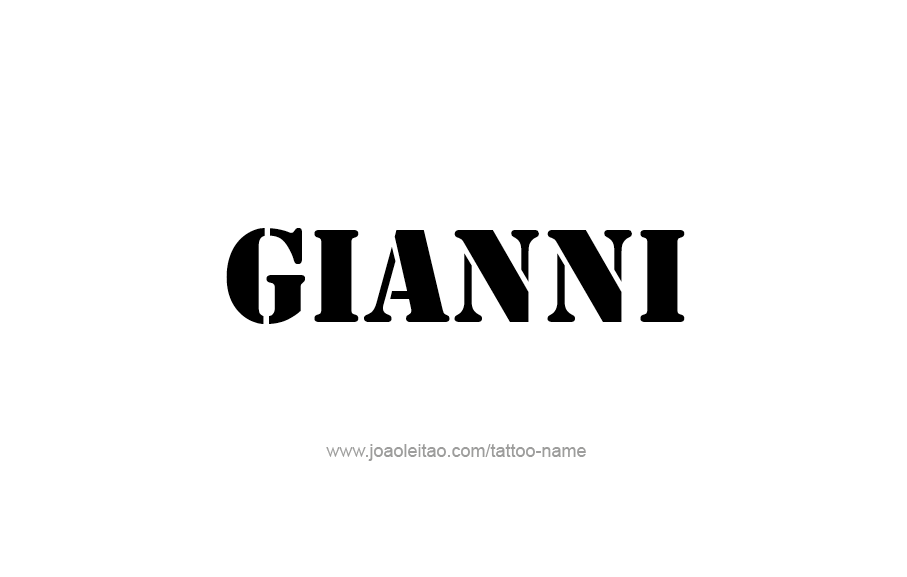 Tattoo Design  Name Gianni   