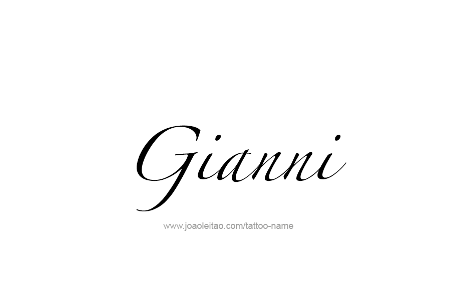 Tattoo Design  Name Gianni   