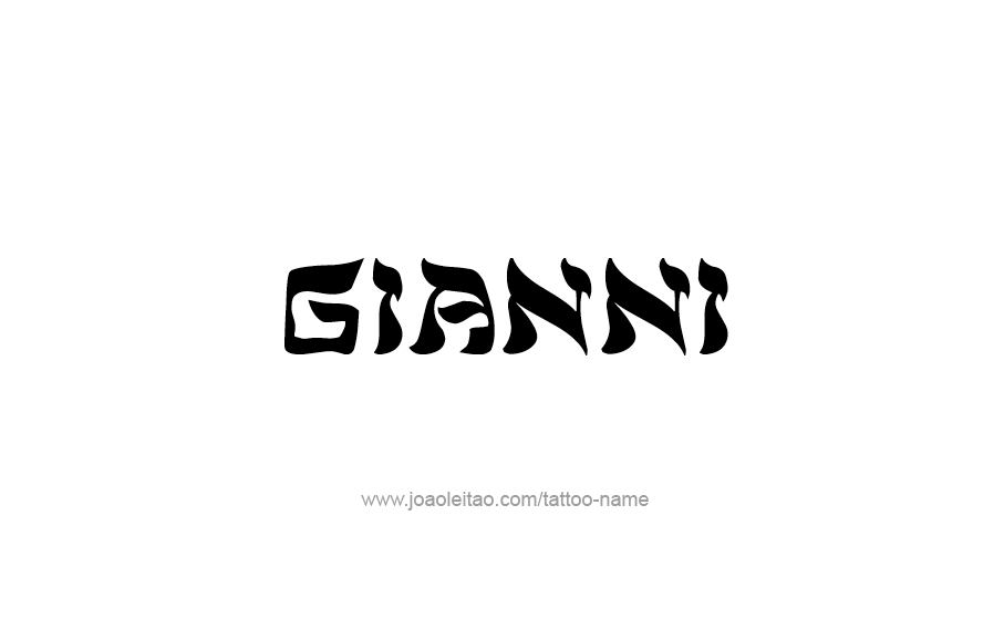 Tattoo Design  Name Gianni   