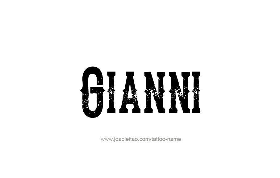 Tattoo Design  Name Gianni   