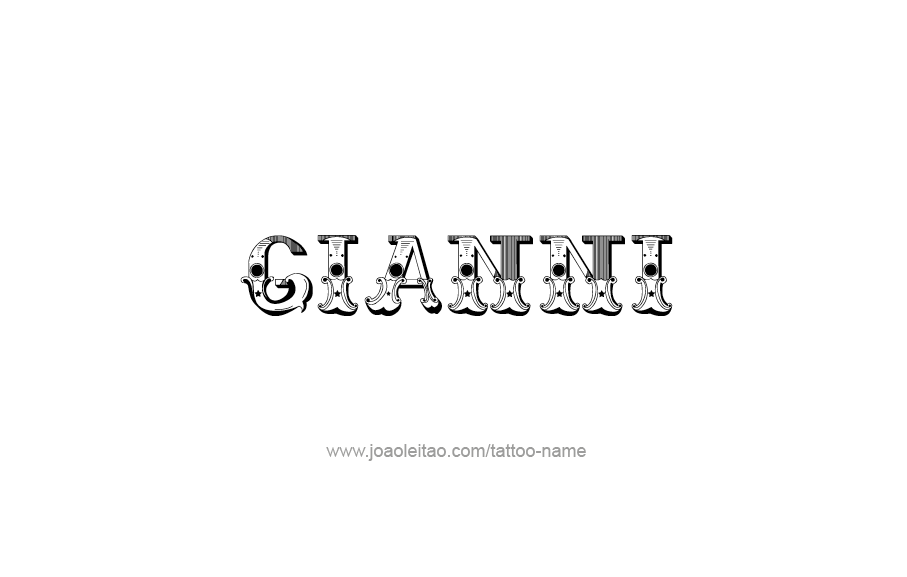 Tattoo Design  Name Gianni   