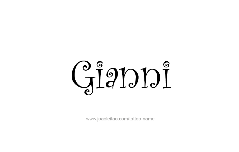 Tattoo Design  Name Gianni   