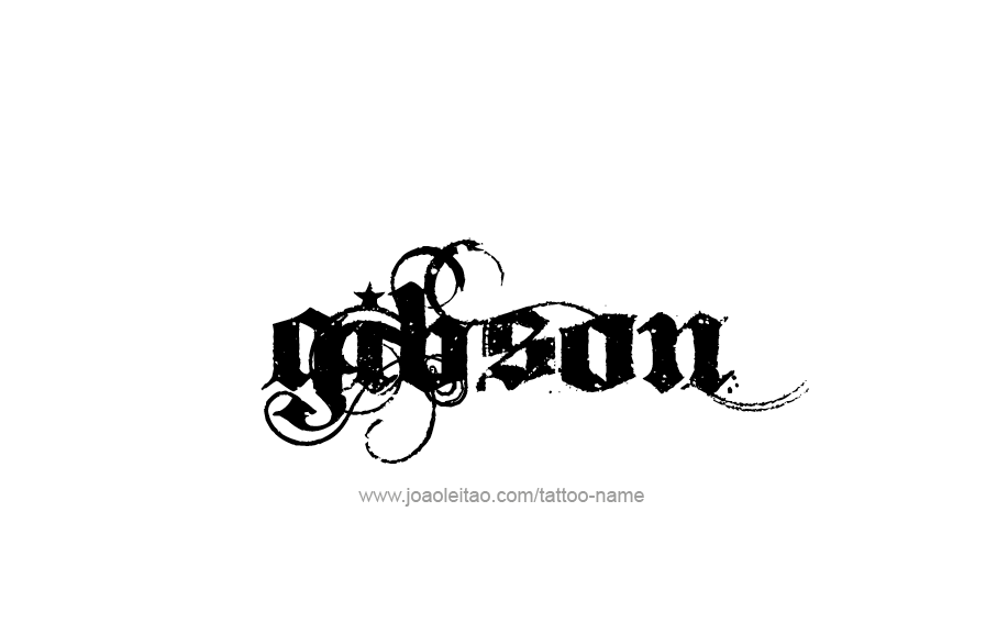 Tattoo Design  Name Gibson   