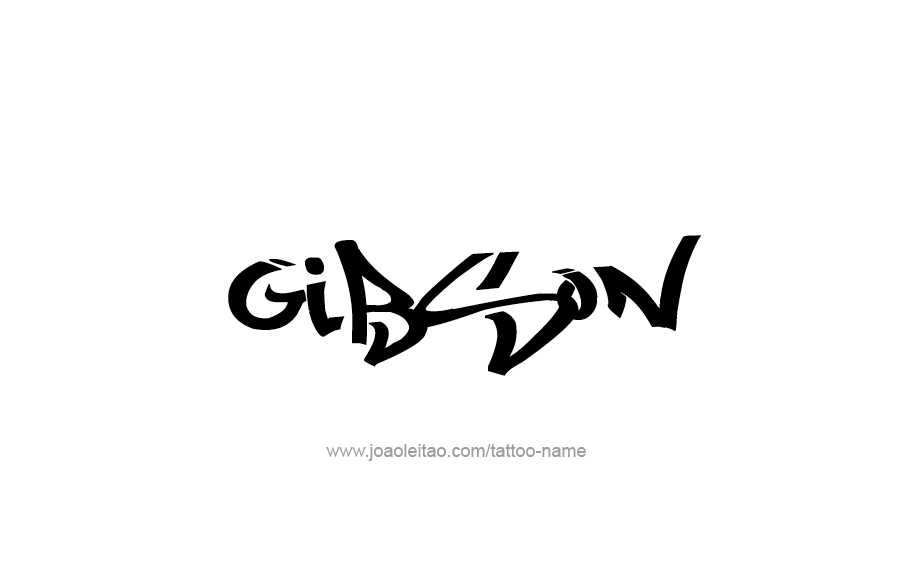 Tattoo Design  Name Gibson   