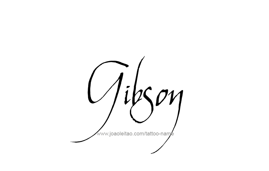 Tattoo Design  Name Gibson   