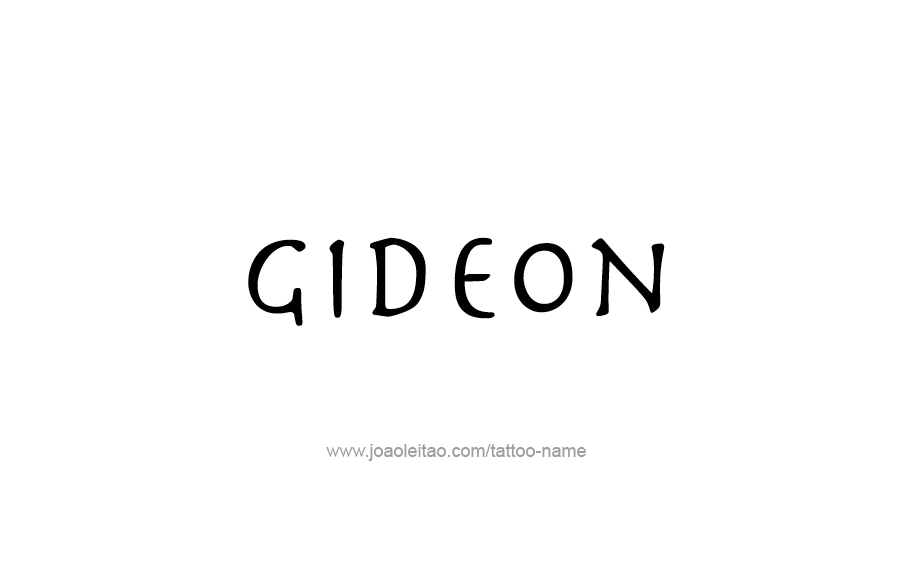 Tattoo Design  Name Gideon   