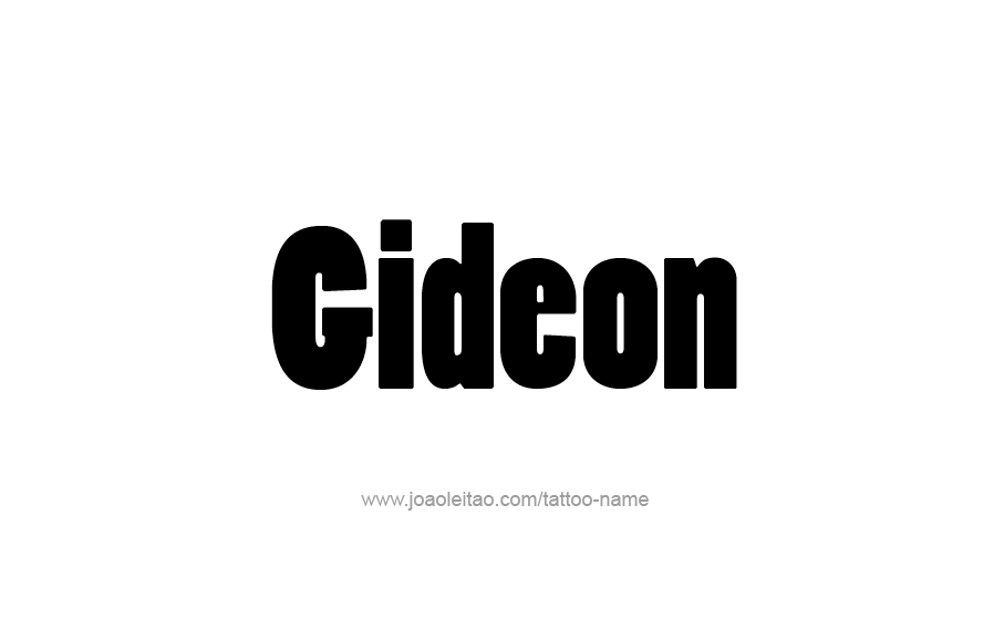 Tattoo Design  Name Gideon   