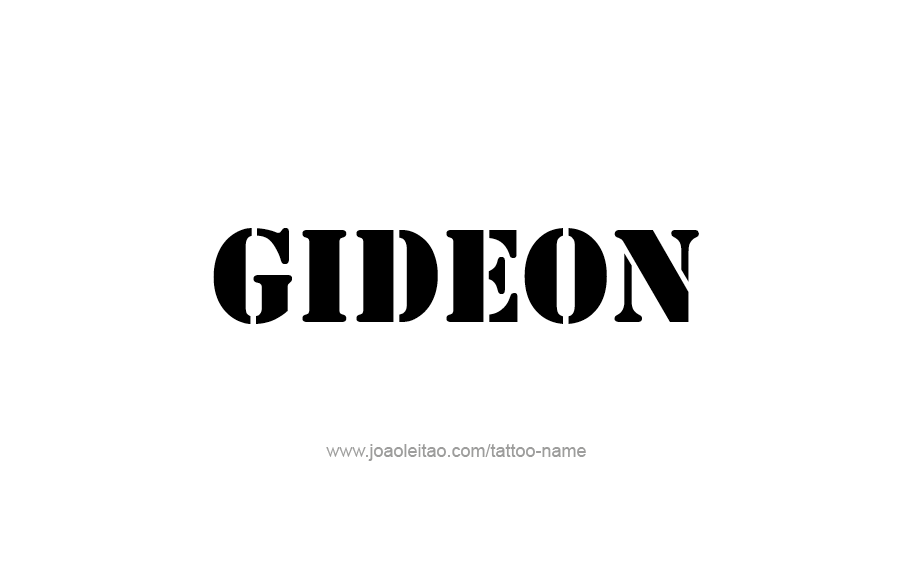 Tattoo Design  Name Gideon   