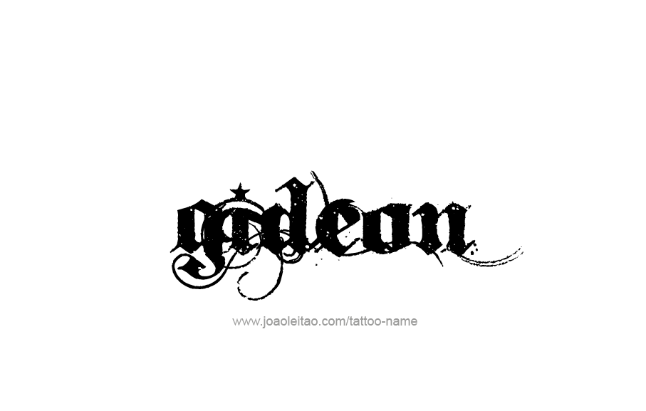 Tattoo Design  Name Gideon   