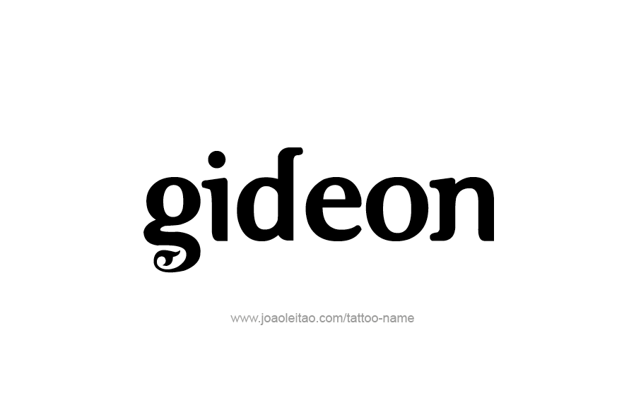 Tattoo Design  Name Gideon   