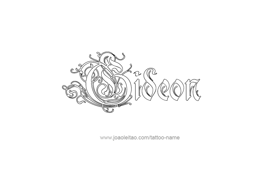 Tattoo Design  Name Gideon   