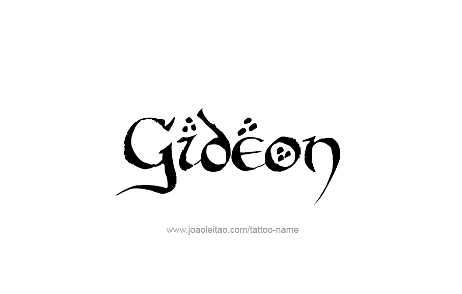 Tattoo Design  Name Gideon   