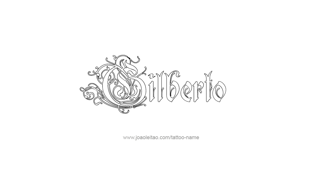 Tattoo Design  Name Gilberto   