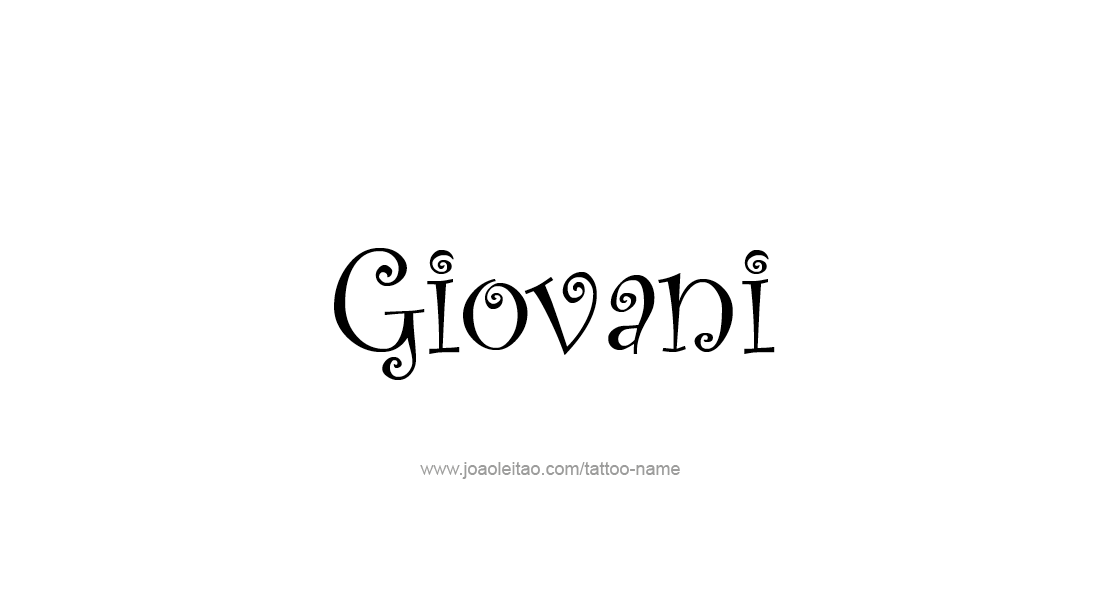 Tattoo Design  Name Giovani