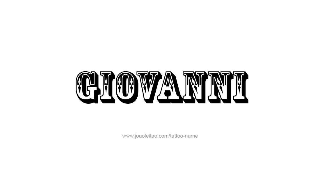 Tattoo Design  Name Giovanni   