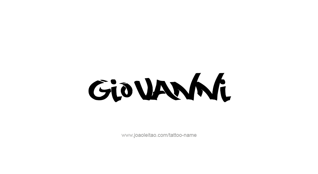 Tattoo Design Name Giovanni