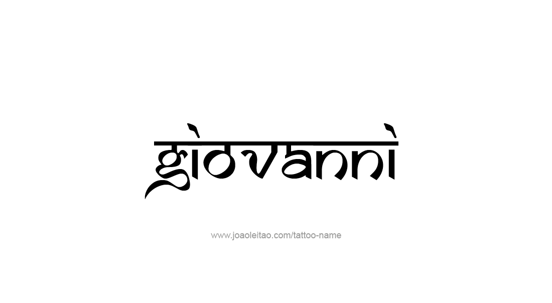 Tattoo Design  Name Giovanni   