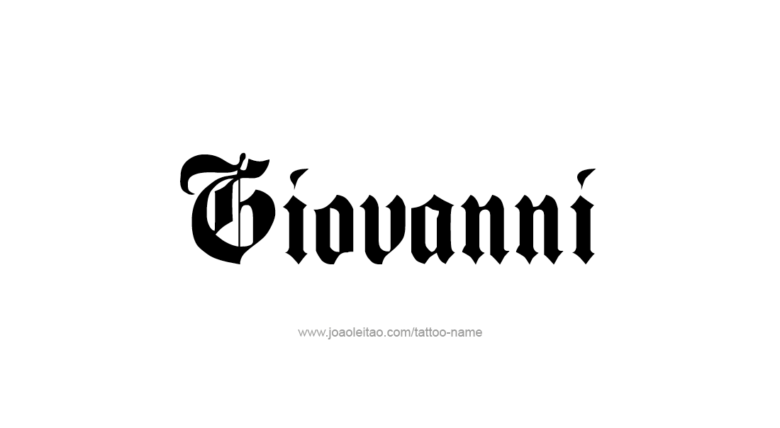 Tattoo Design  Name Giovanni   