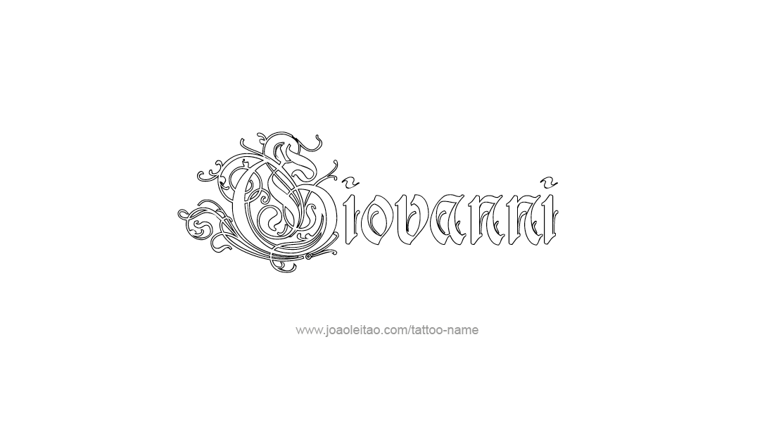 Tattoo Design  Name Giovanni   