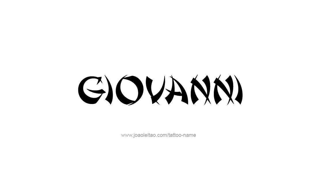 Tattoo Design  Name Giovanni   