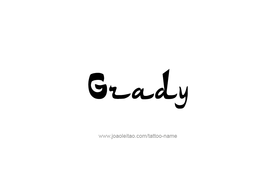 Grady Name Tattoo Designs