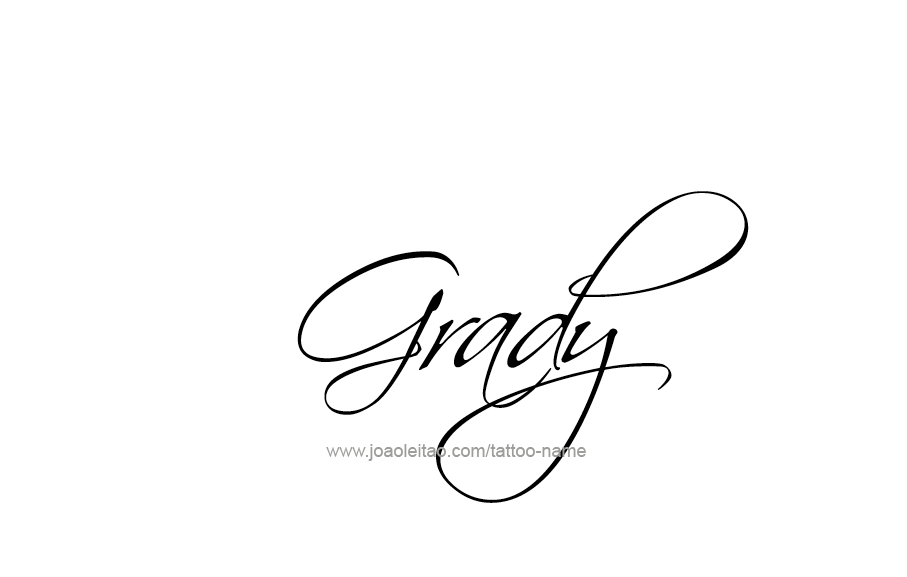 Tattoo Design  Name Grady   