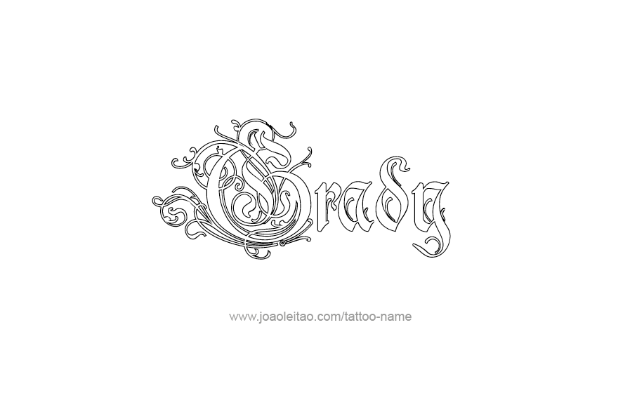 Tattoo Design  Name Grady   