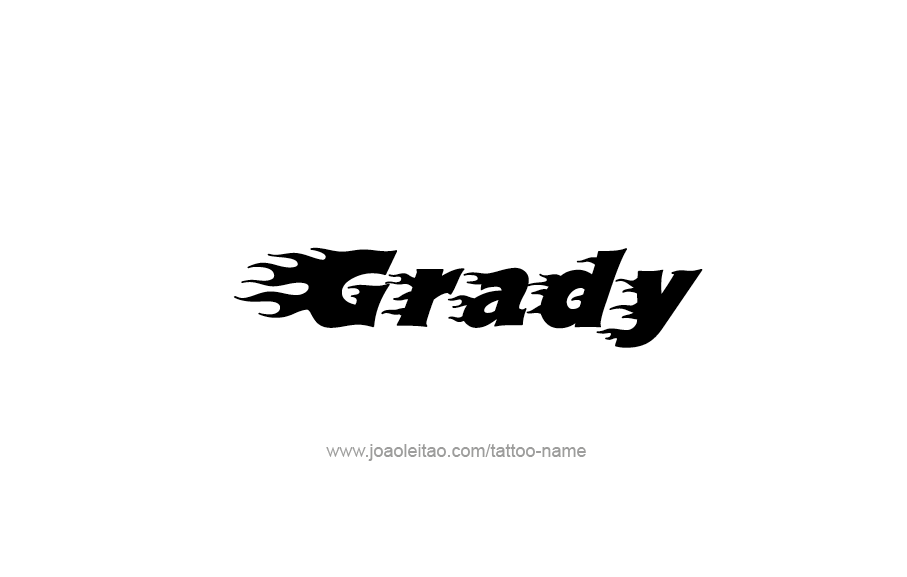 Tattoo Design  Name Grady   