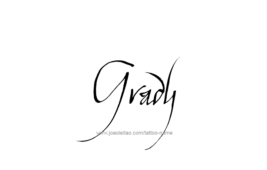 Tattoo Design  Name Grady   