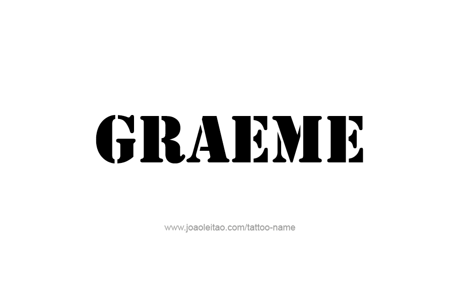 Tattoo Design  Name Graeme   