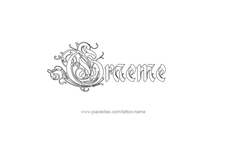 Tattoo Design  Name Graeme   