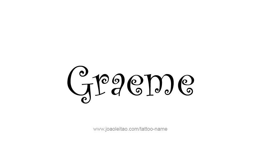 Tattoo Design  Name Graeme   