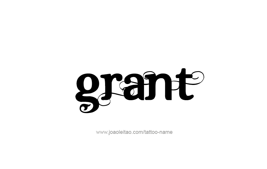 Tattoo Design Name Grant
