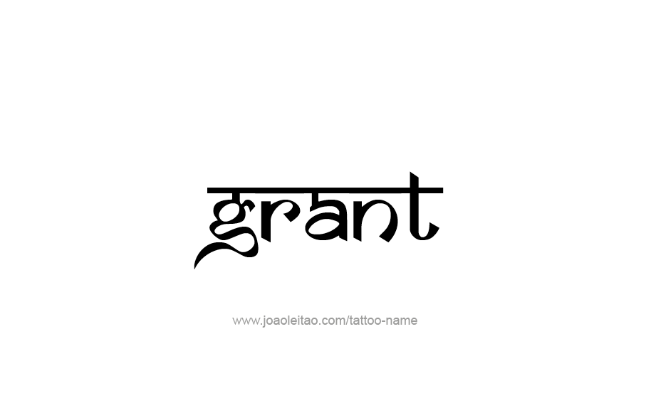 Tattoo Design  Name Grant   