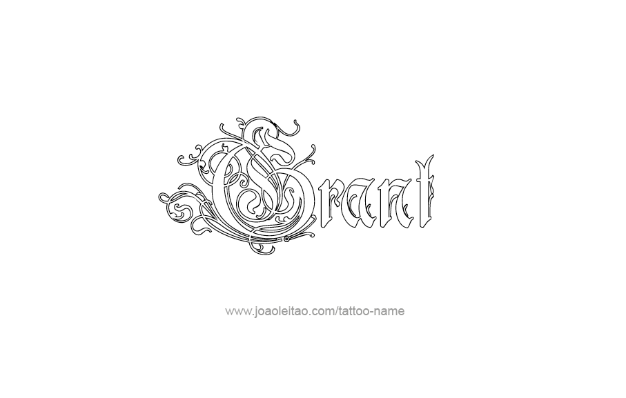 Tattoo Design  Name Grant   