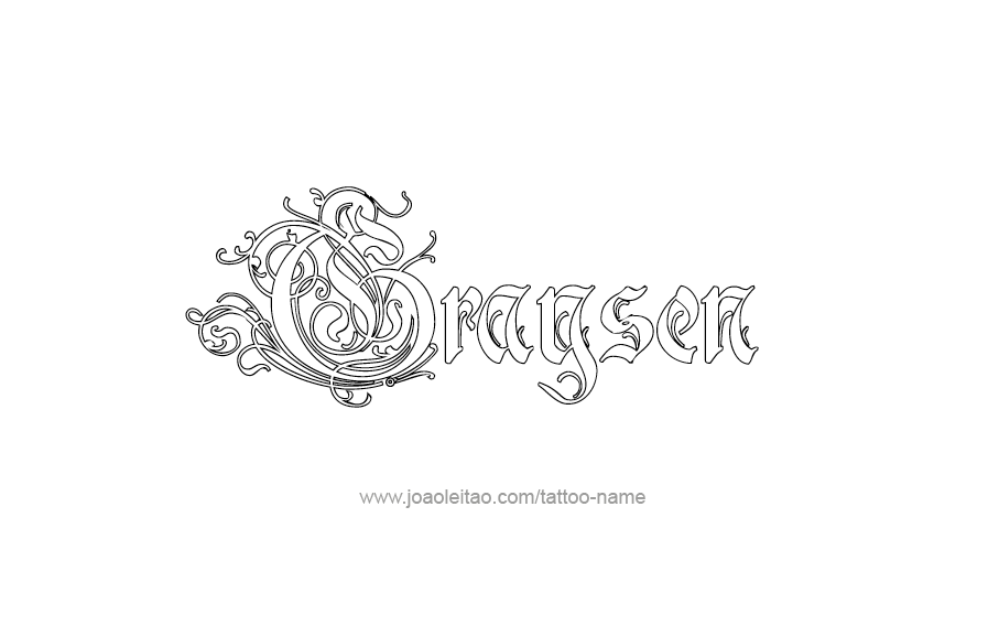 Tattoo Design  Name Graysen   