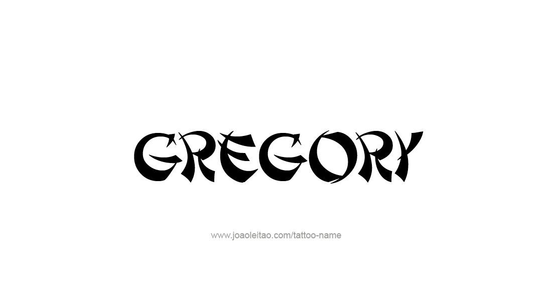 Tattoo Design  Name Gregory