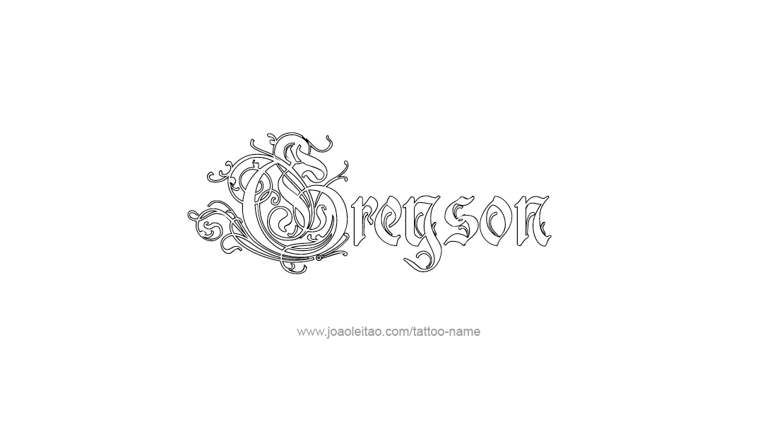 Tattoo Design  Name Greyson   