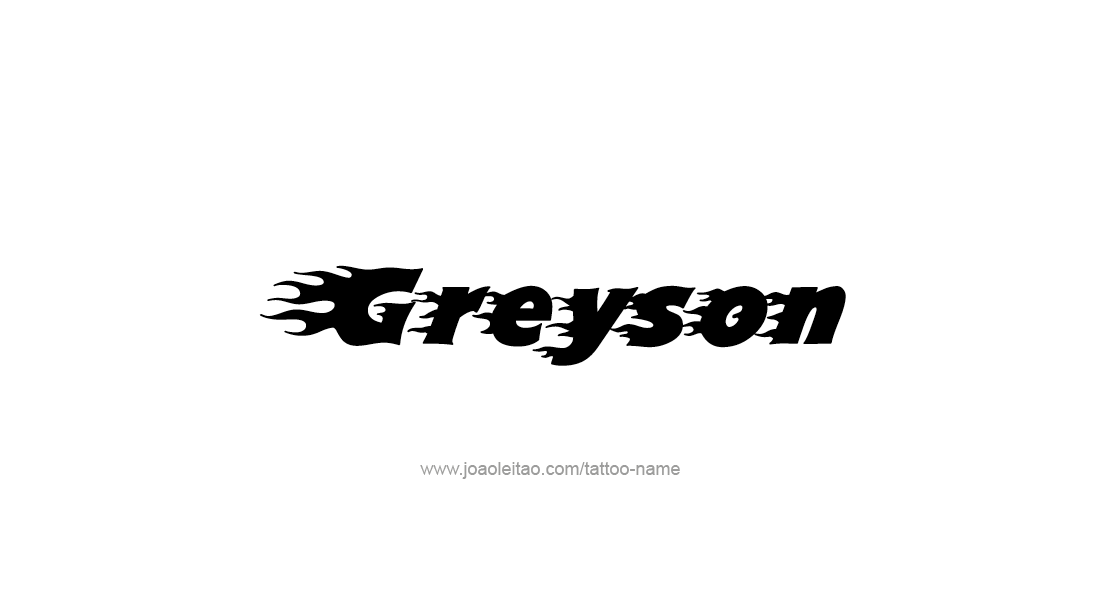 Tattoo Design  Name Greyson   