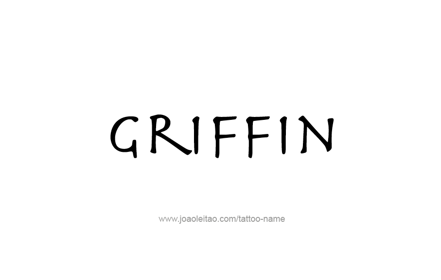 Tattoo Design  Name Griffin   
