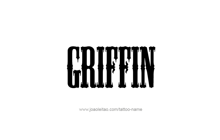 Tattoo Design  Name Griffin   