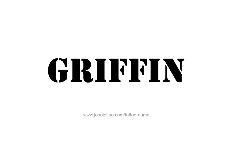 Tattoo Design  Name Griffin   