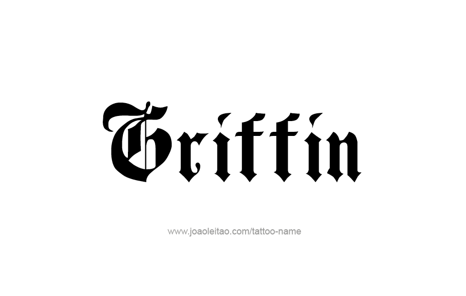 Tattoo Design  Name Griffin   