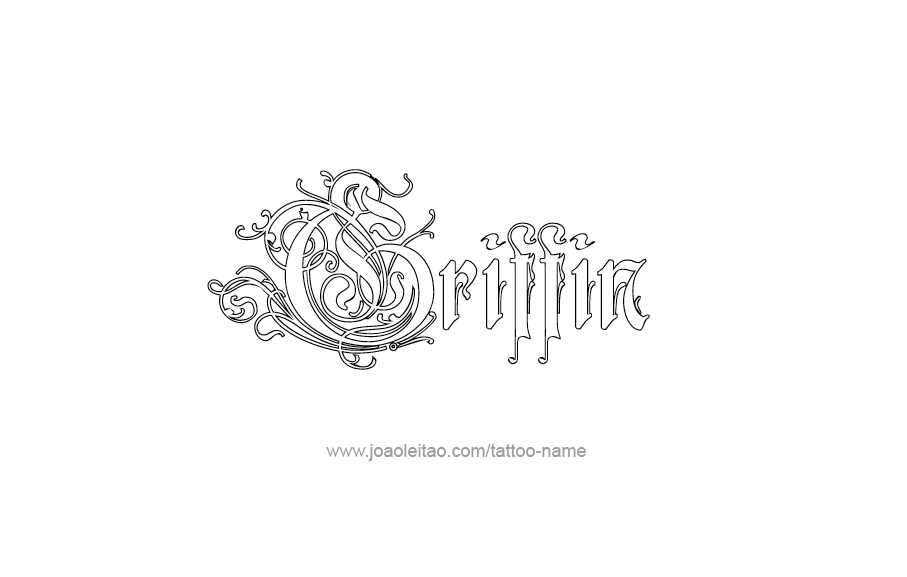 Tattoo Design  Name Griffin   