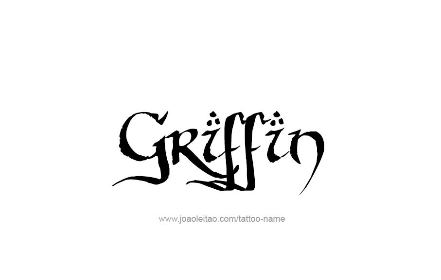 Tattoo Design  Name Griffin   