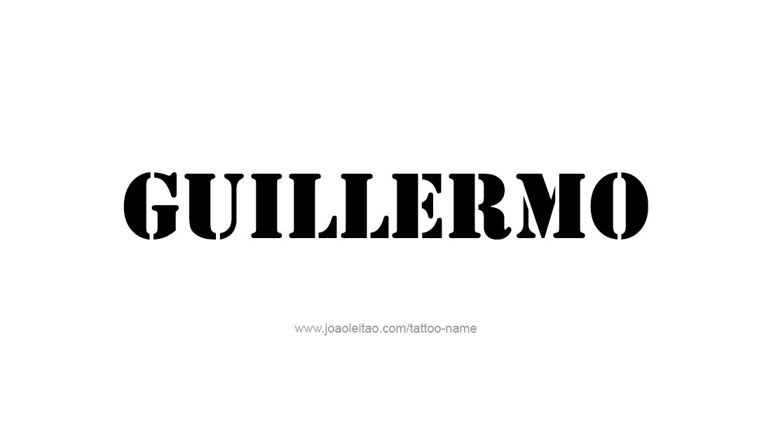 Tattoo Design  Name Guillermo   